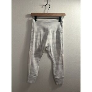 Lorna Jane Booty Support   M. Tight High Waisted Leggings Pockets white /‎ grey